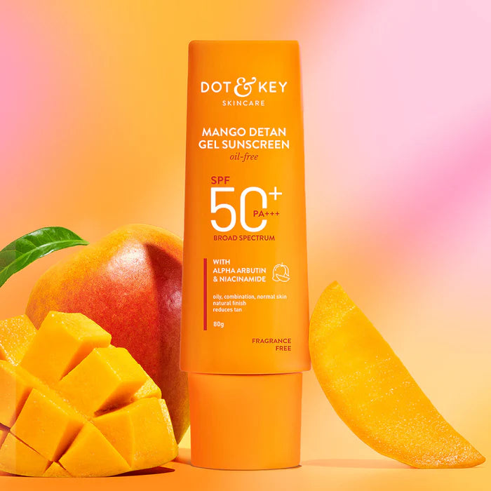 Mango + Detan Gel Sunscreen (Oil Free), SPF 50+ PA+++ 50g