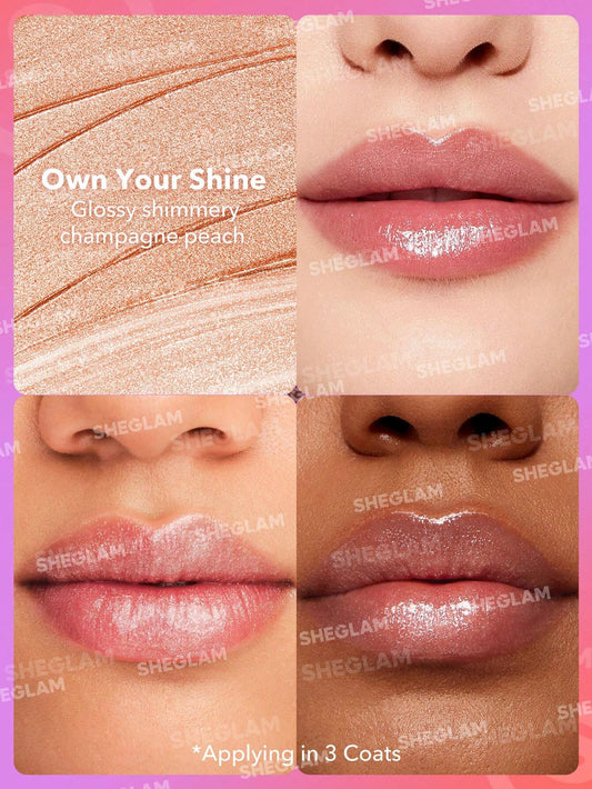 SHEGALM Mirror Kiss High-Shine Lipstick-Own Your Shine