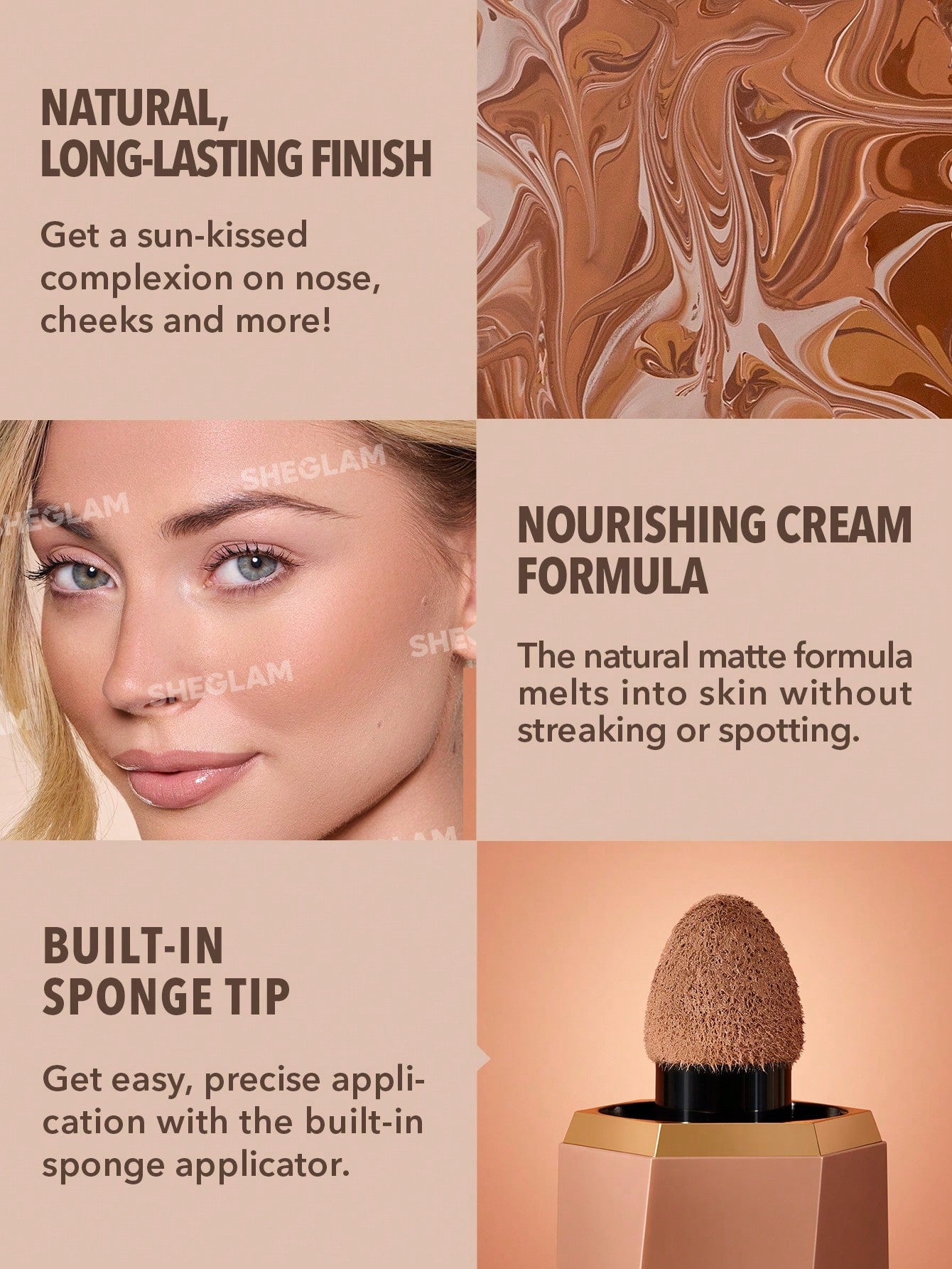 SHEGLAM Beam Matte Liquid Bronzer-Golden Sun