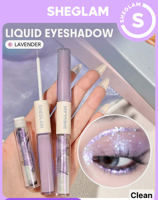 SHEGLAM Silk & Sparkle Double Ended Liquid Eyeshadow-Lavender