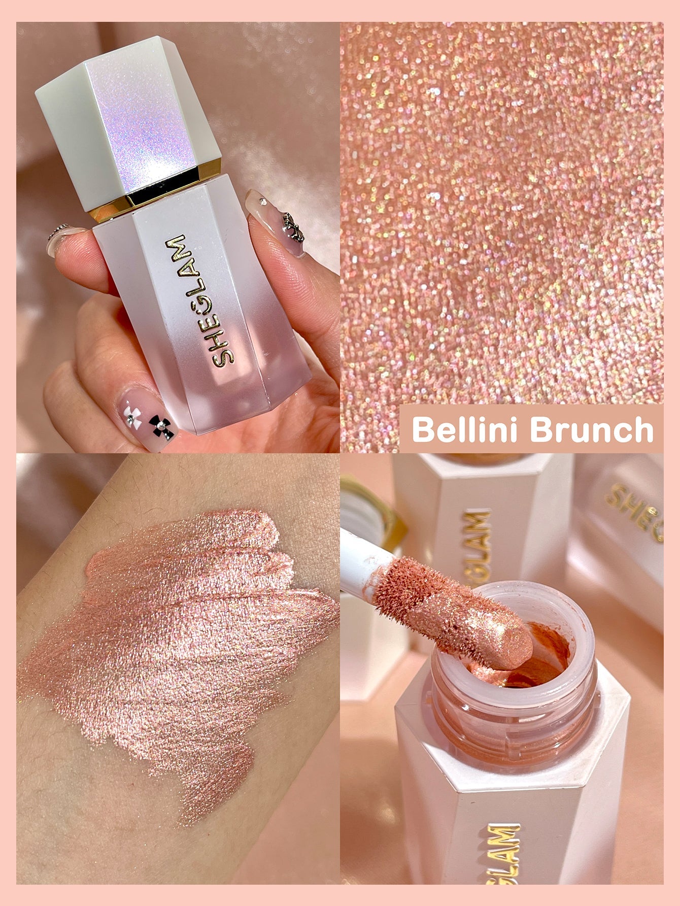 SHEGLAM Glow Bloom Liquid Highlighter-Bellini Brunch