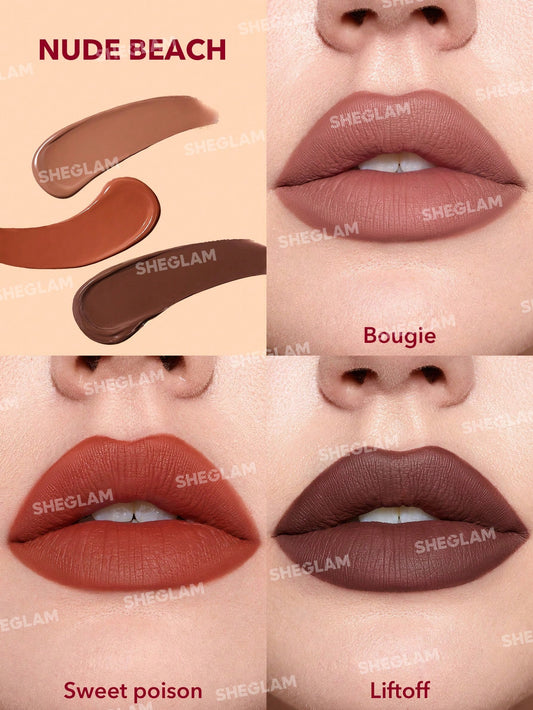 Matte Allure Mini Liquid Lipstick Set-Nude Beach