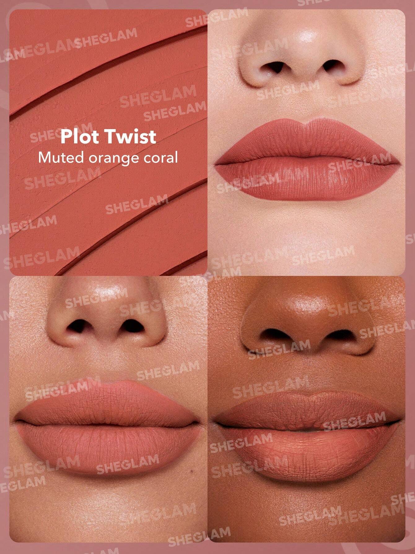 SHEGLAM Dynamatte Boom Long-Lasting Matte Lipstick-Plot Twist