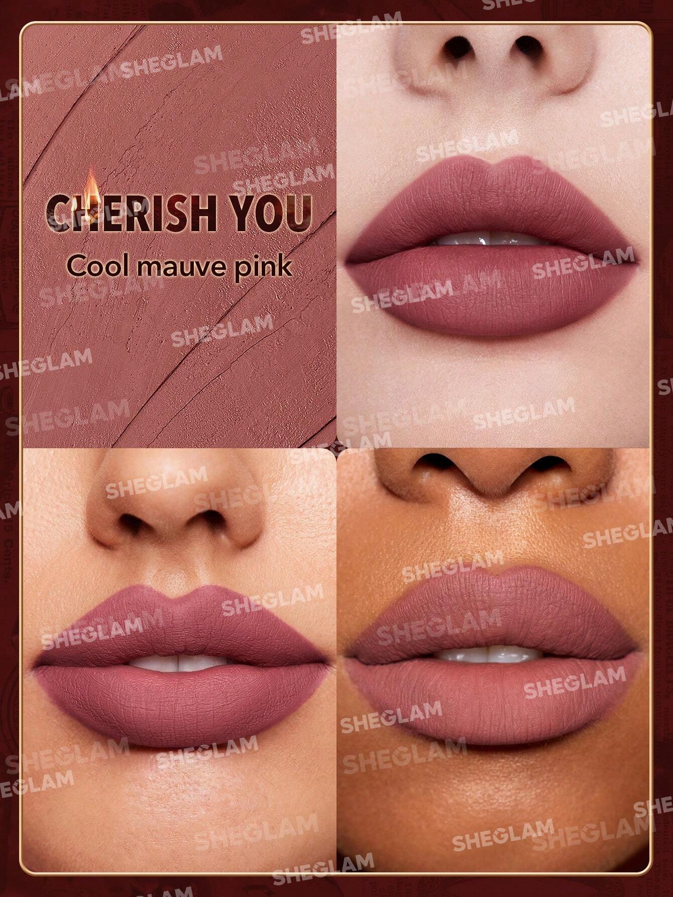 SHEGLAM Dynamatte Boom Long-Lasting Matte Lipstick-Cherish You (Ember Rose Ver.)