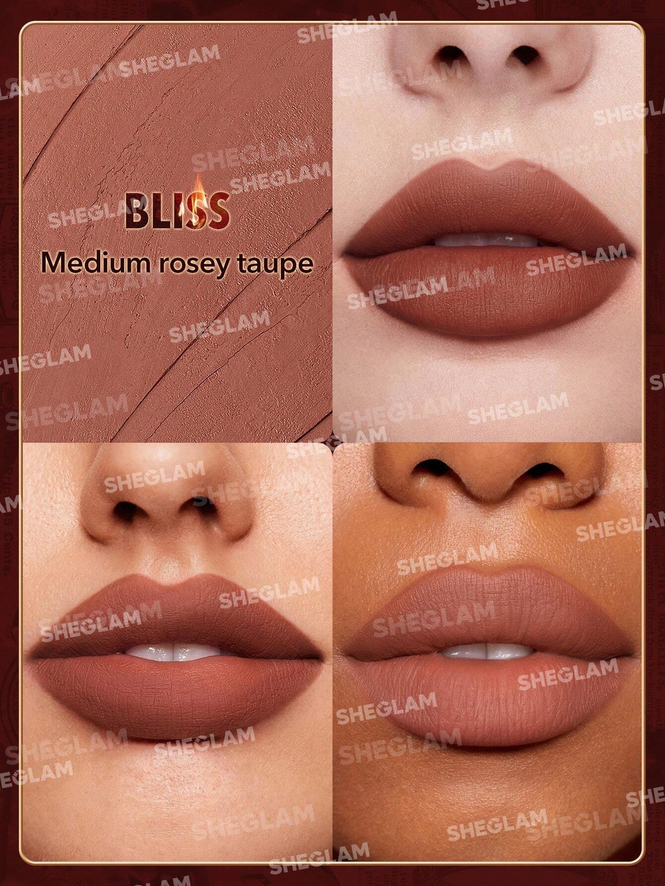 SHEGLAM Dynamatte Boom Long-Lasting Matte Lipstick-Bliss (Ember Rose Ver.)