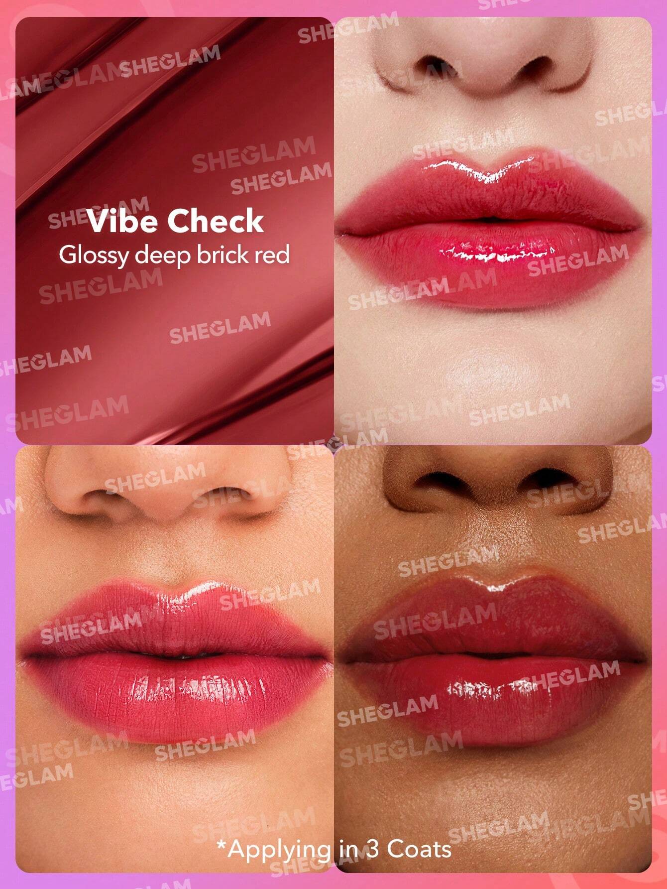 SHEGLAM Mirror Kiss High-Shine Lipstick-Vibe Check