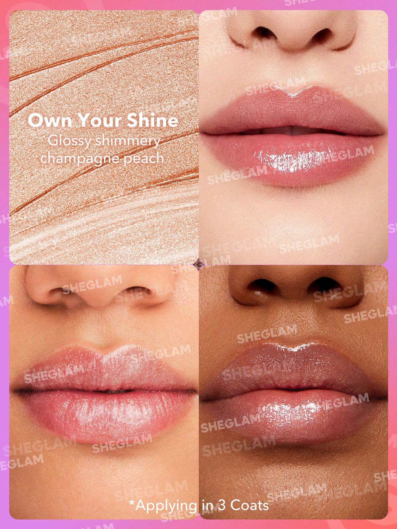 SHEGALM Mirror Kiss High-Shine Lipstick-Own Your Shine