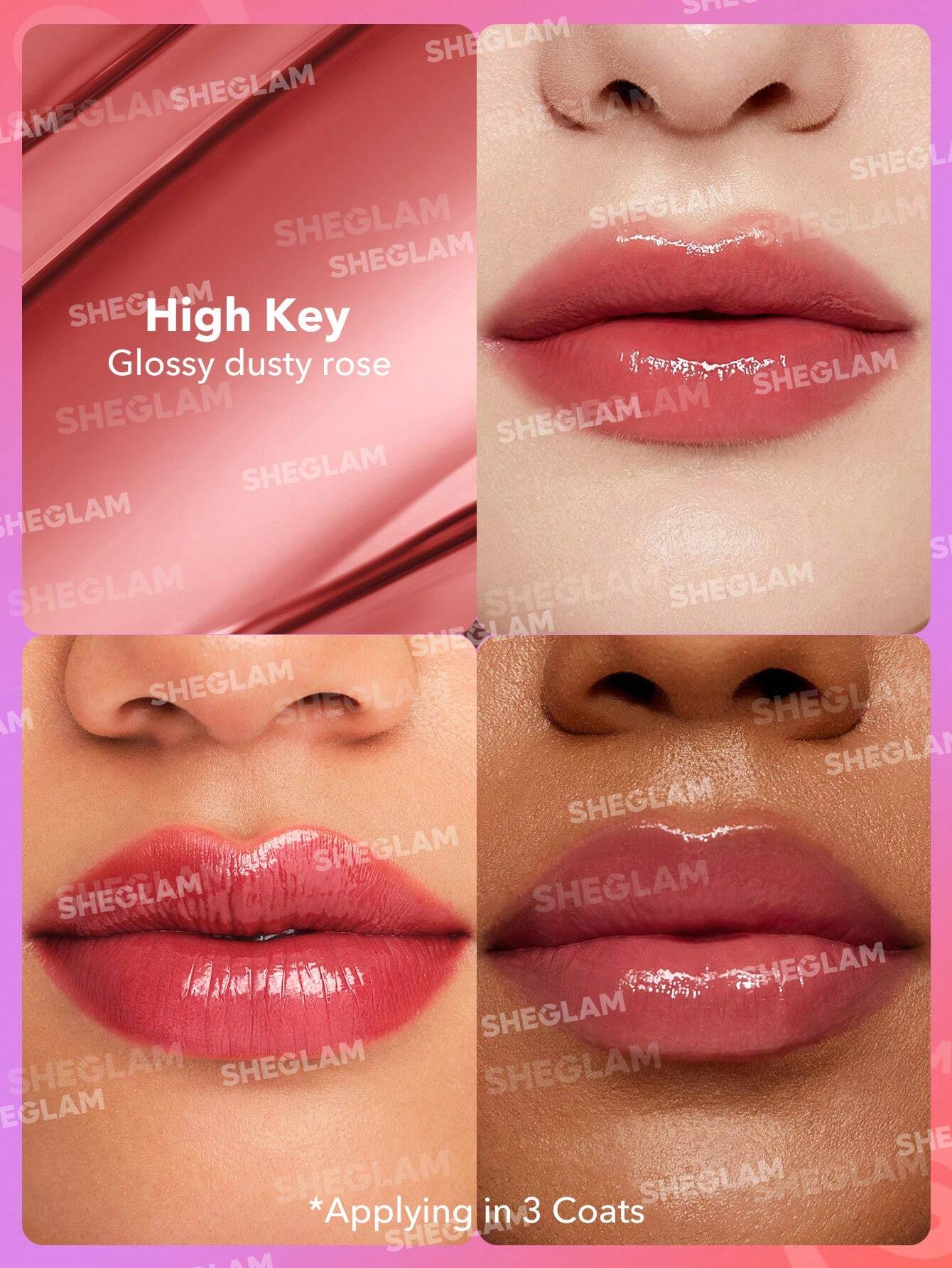 SHEGLAM Mirror Kiss High-Shine Lipstick-High Key