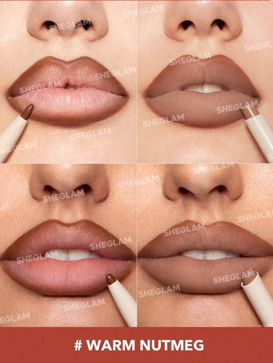 SHEGLAM Glam 101 Lipstick & Liner Duo-Warm Nutmeg