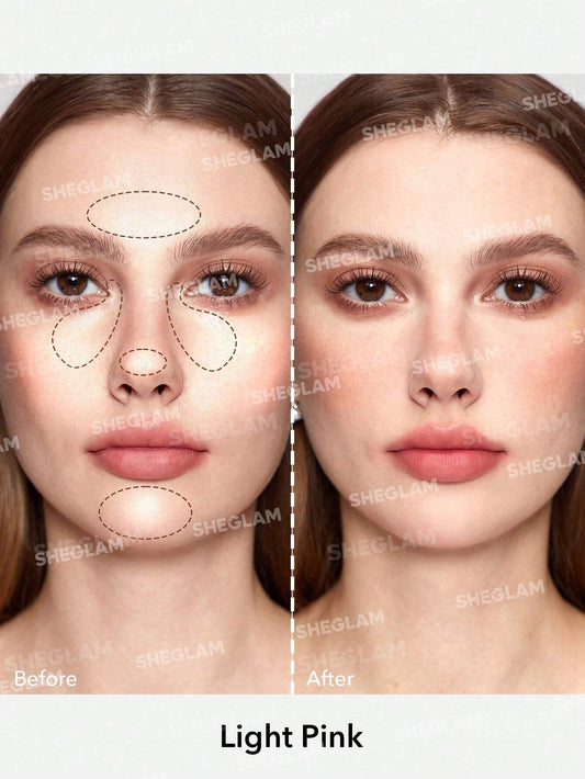 SHEGLAM Baked Glow Setting Powder-Light Pink