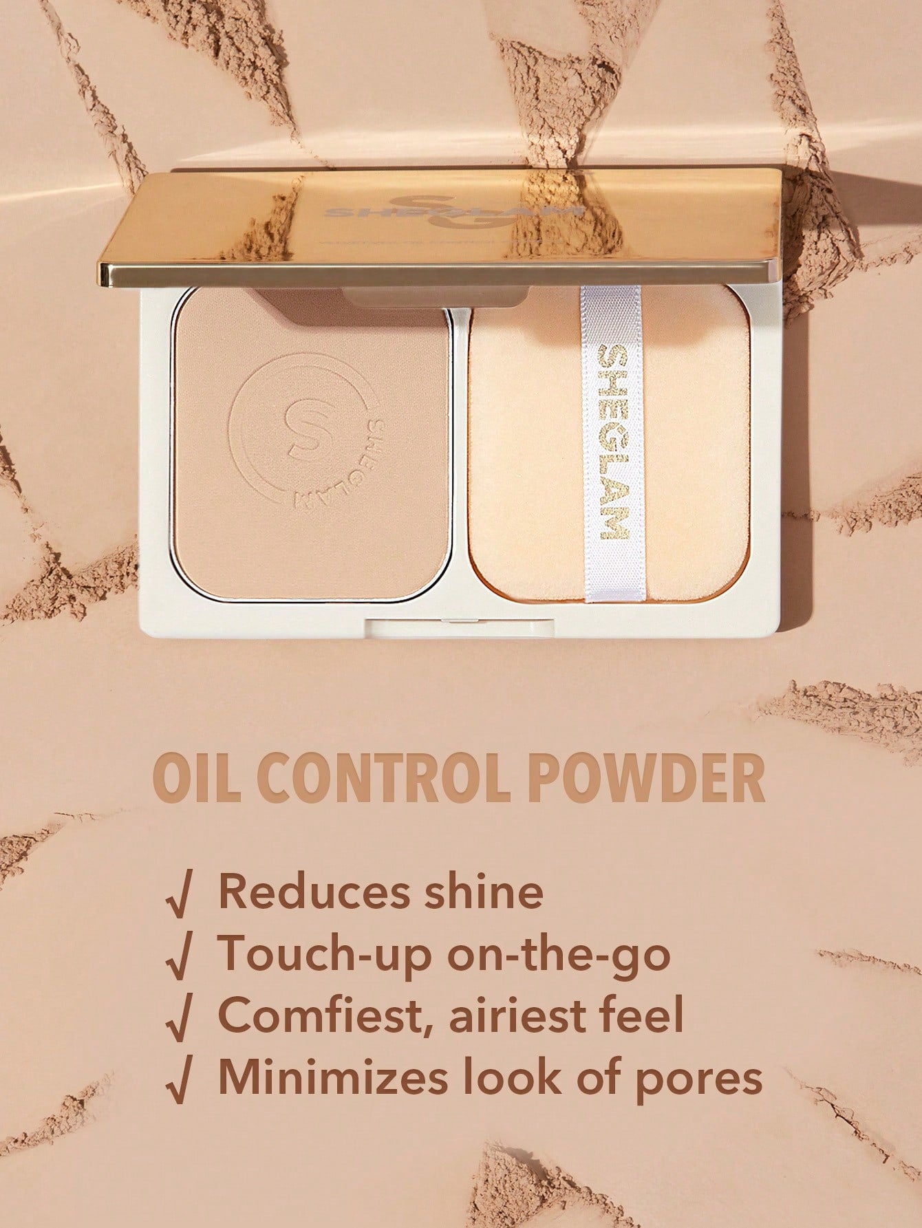 SHEGLAM Velvet Veil Oil Control Powder-Warm Sand