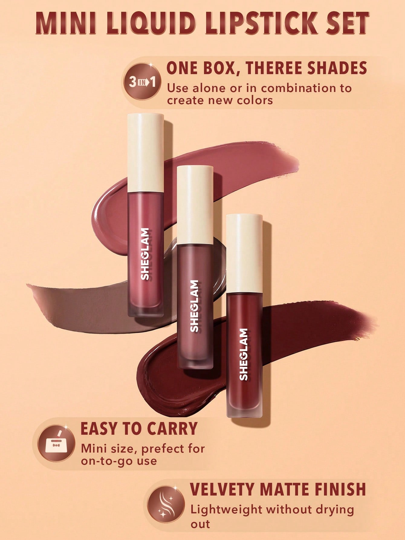 SHEGLAM Matte Allure Mini Liquid Lipstick Set - After The Moment