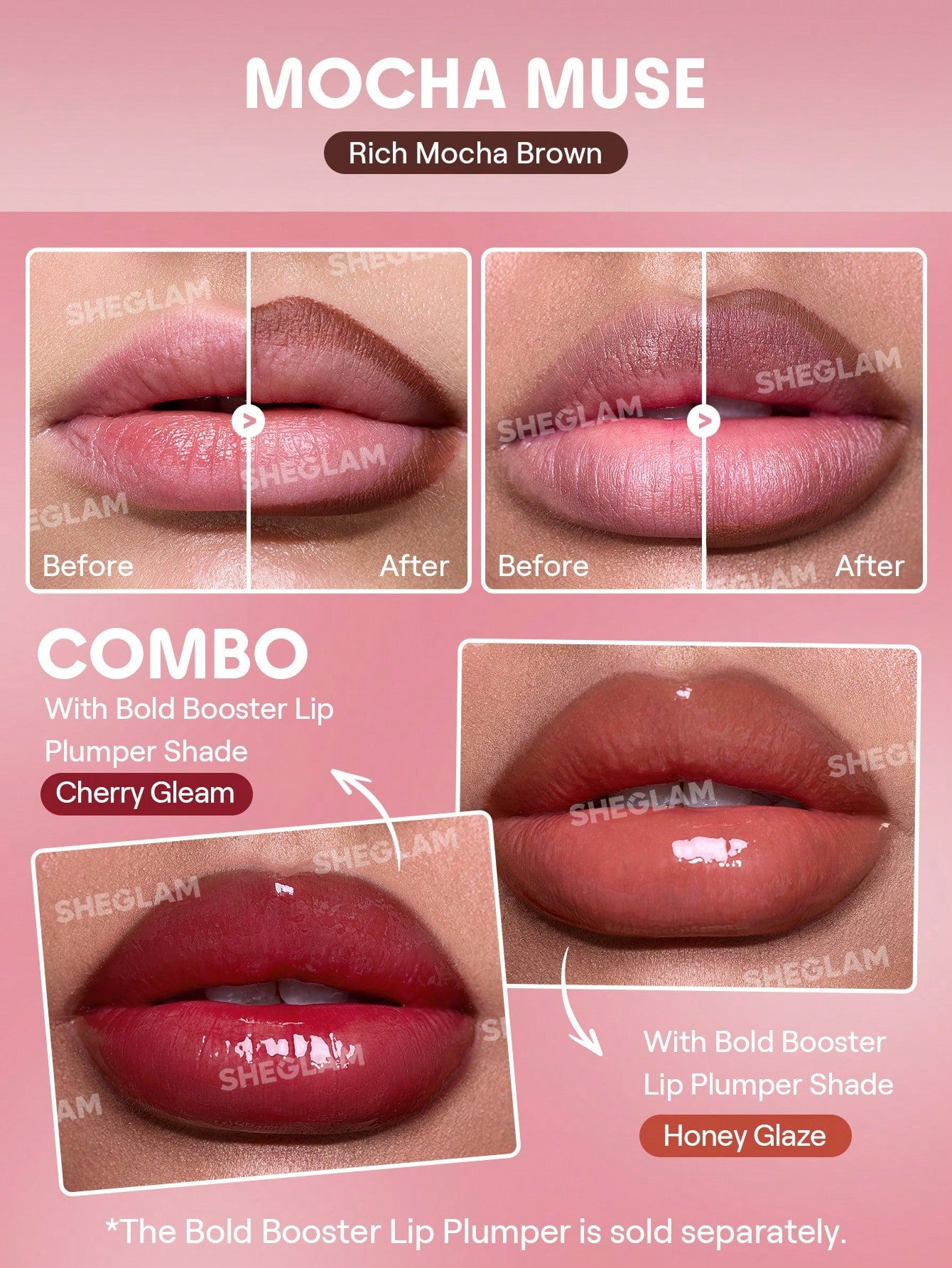 SHEGLAM Bold Booster Plumping Lip Liner-Mocha Muse