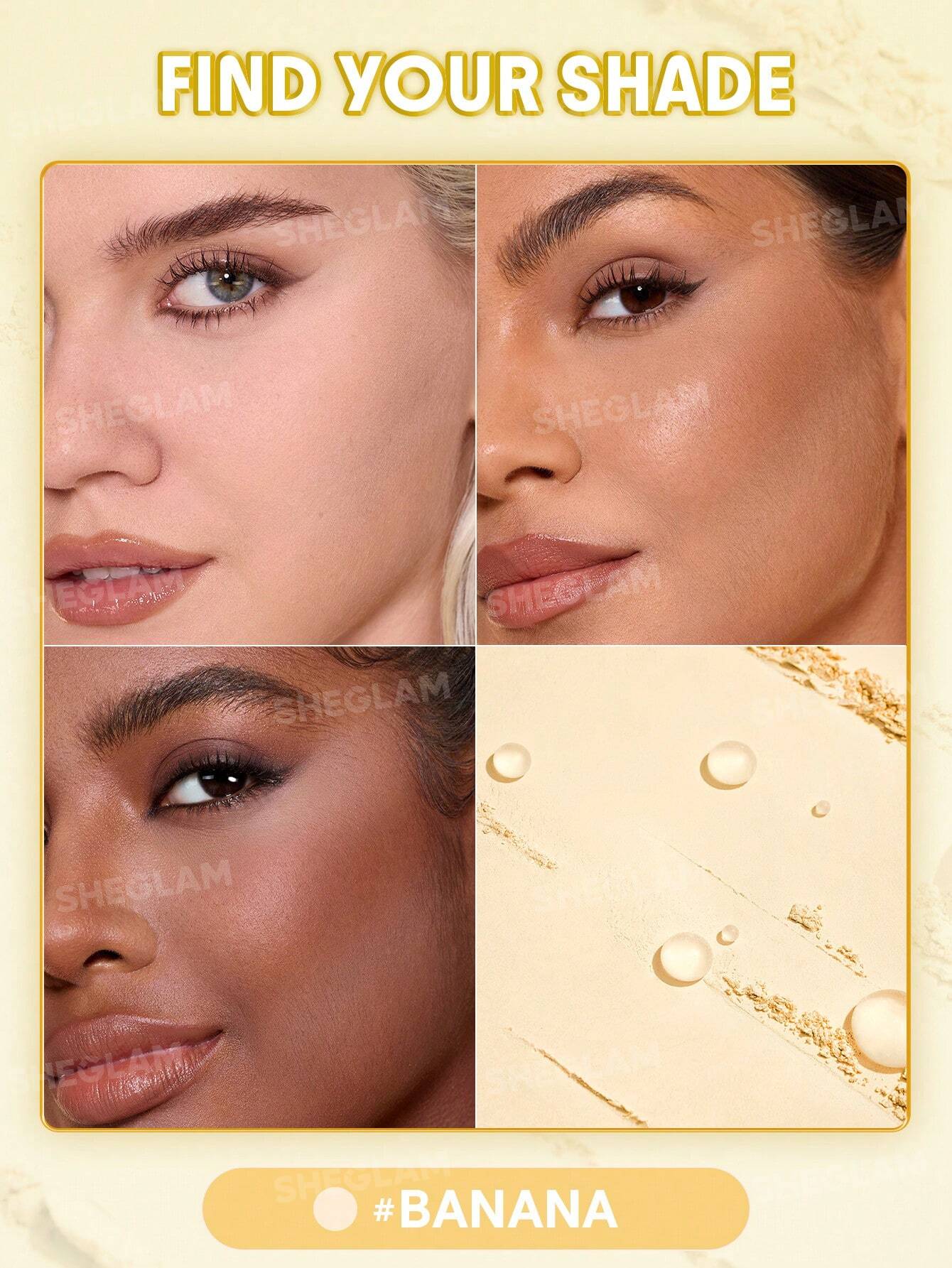 SHEGLAM Insta-Ready Ultra-Fine Blur & Lift Setting Powder Duo - Banana