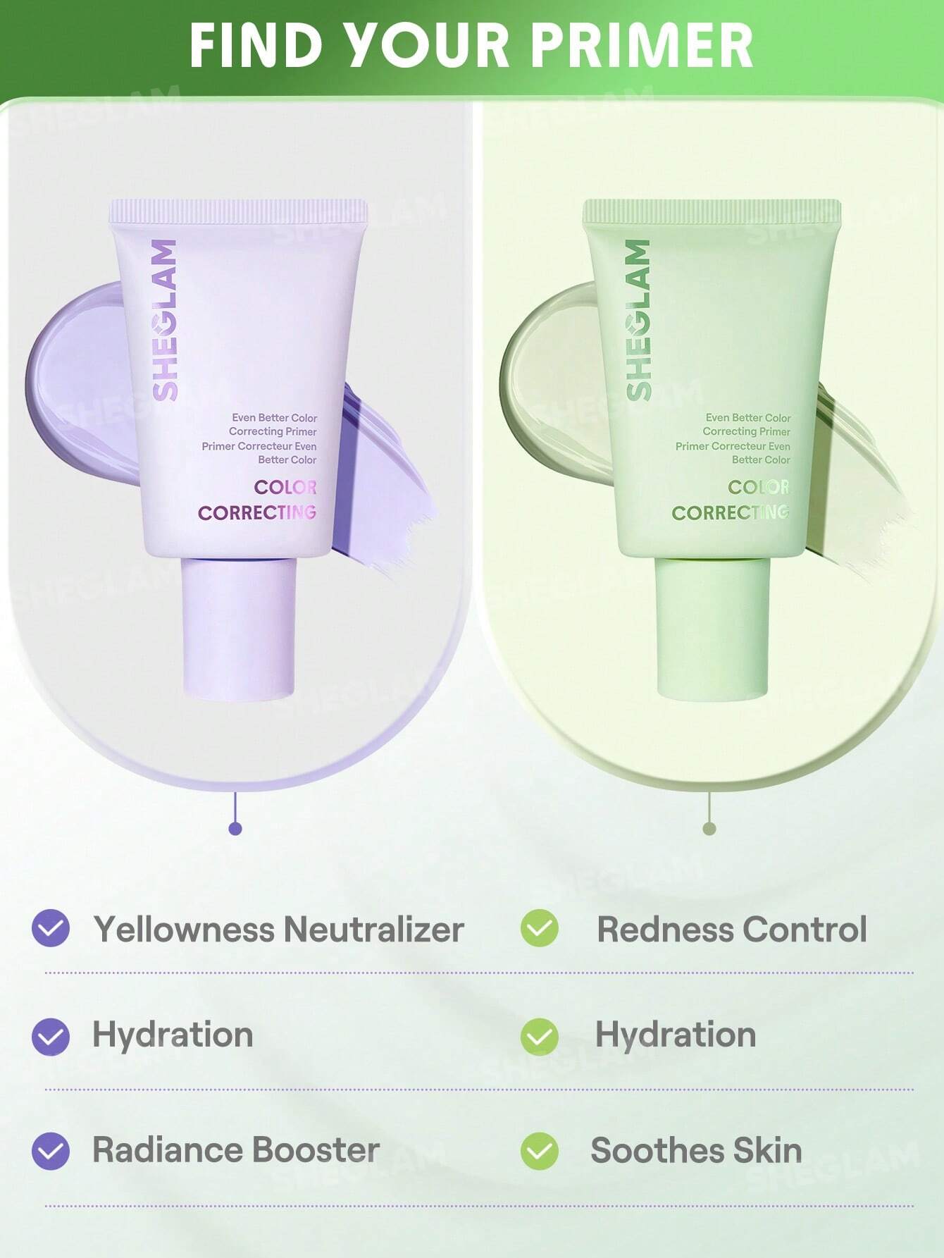 SHEGLAM Even Better Color Correcting Primer-Green