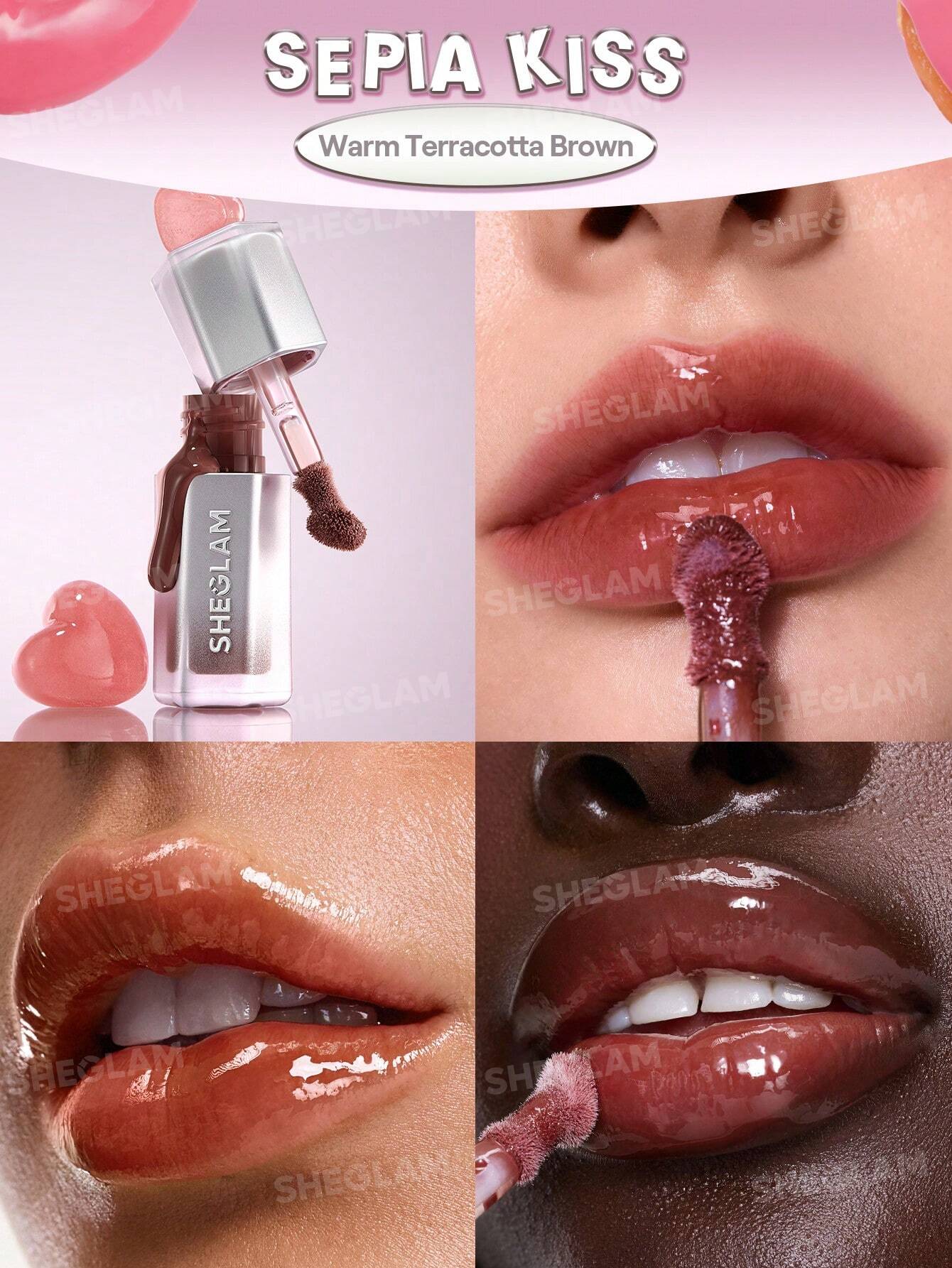 SHEGLAM Glass Lock Air Gloss-Sepia Kiss