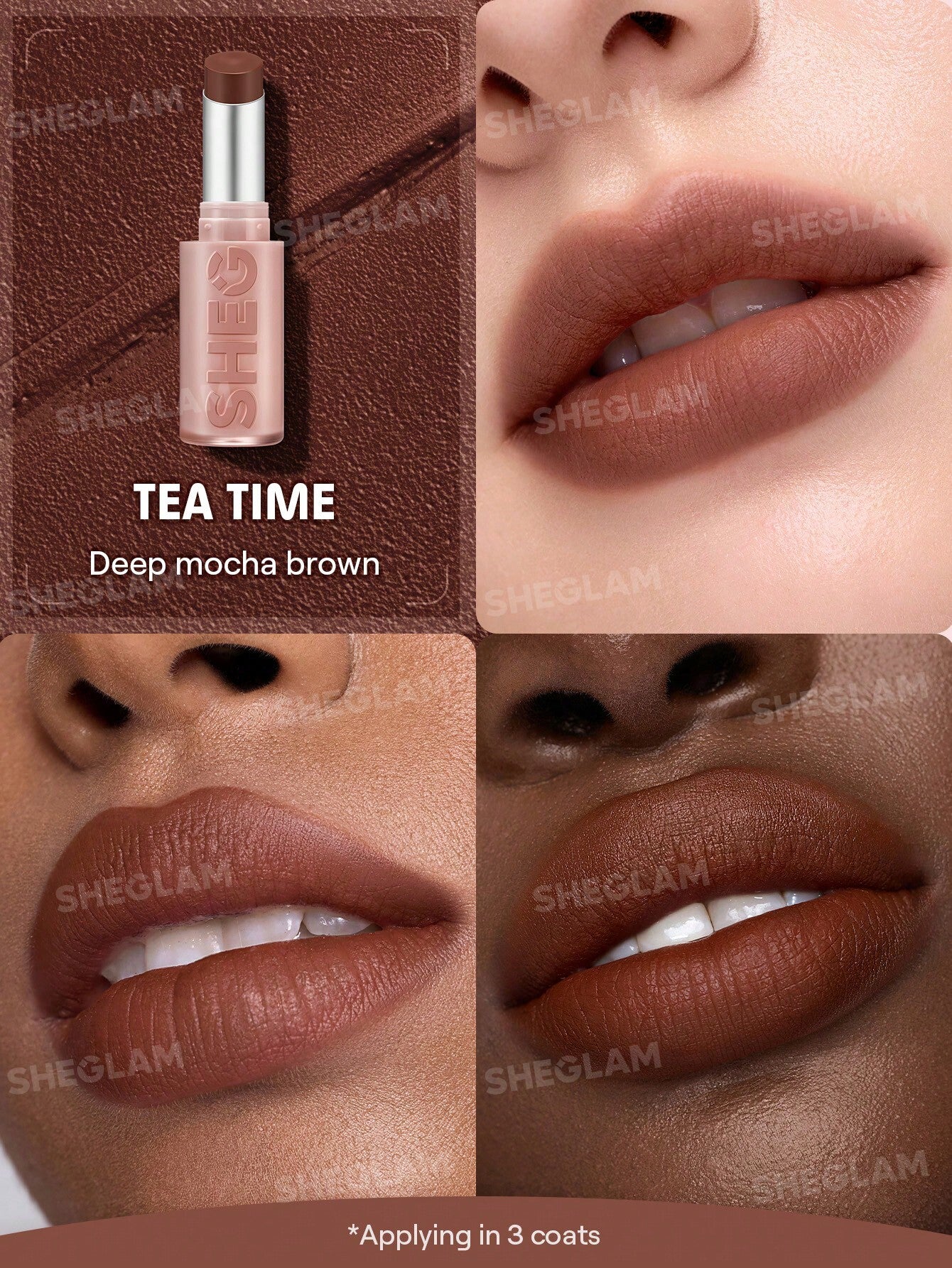 SHEGLAM Lip Veil Cushion Lightweight Lipstick-Tea Time