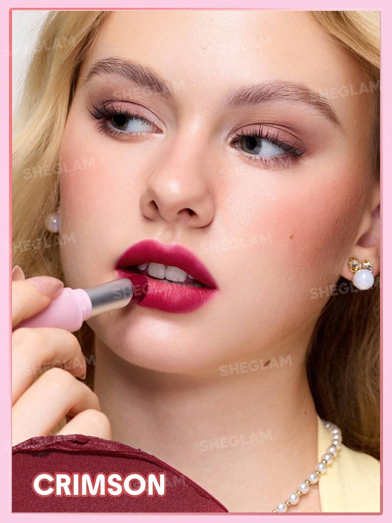 SHEGLAM Lip Veil Cushion Lightweight Lipstick-Crimson