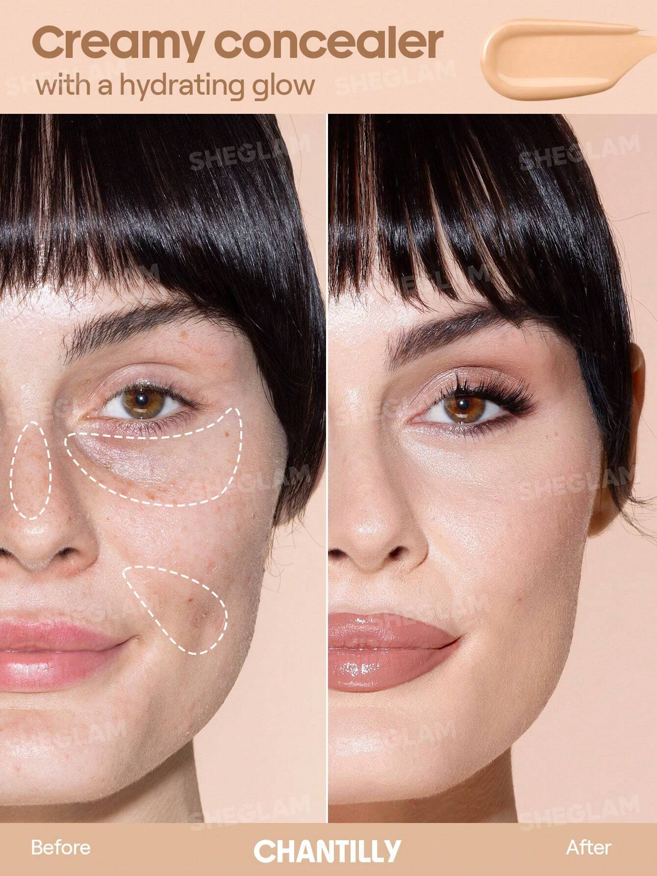 SHEGLAM Like Magic 12Hr Full Coverage Concealer-Chantilly