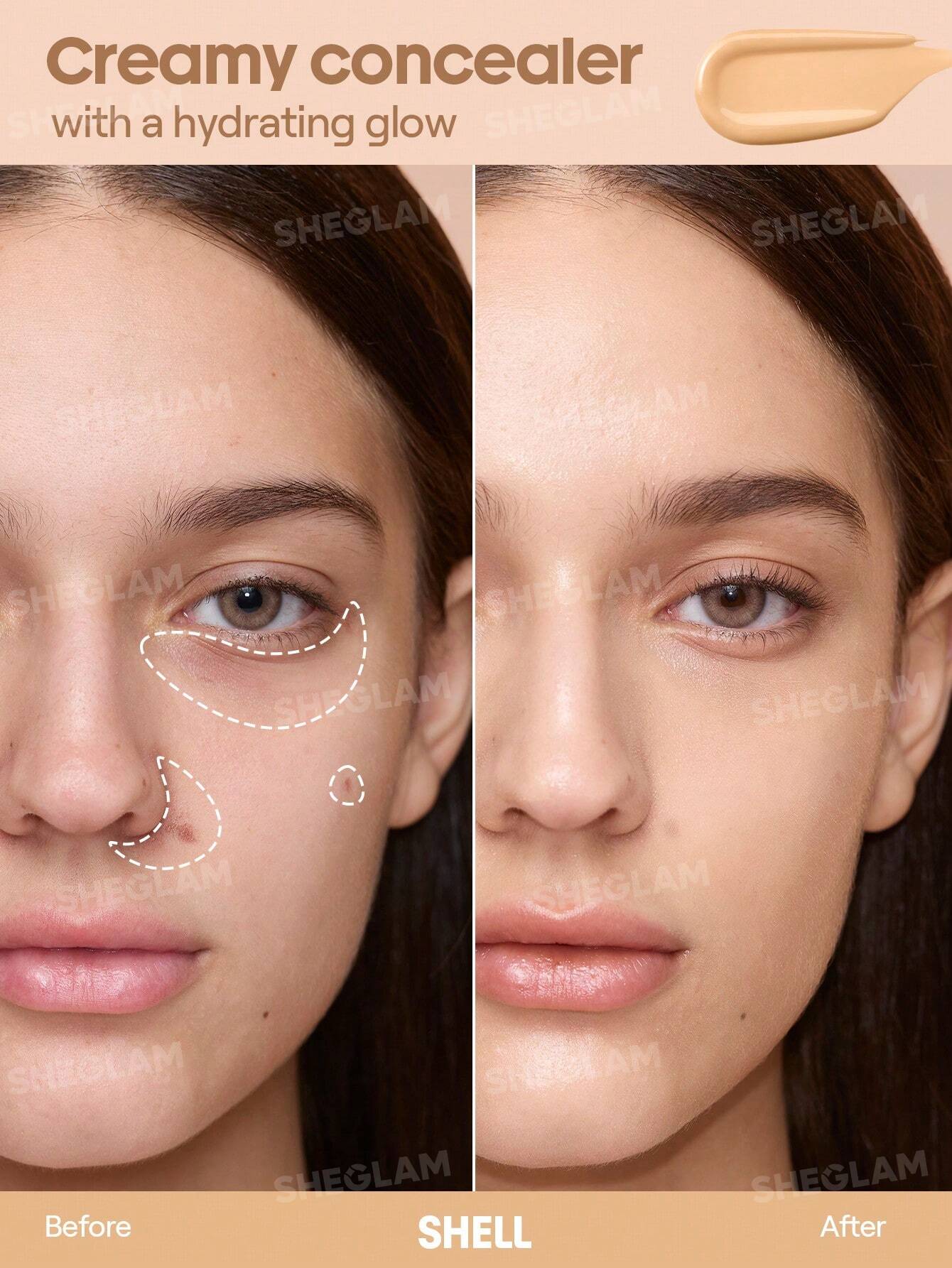 SHEGLAM Like Magic 12Hr Full Coverage Concealer-Shell