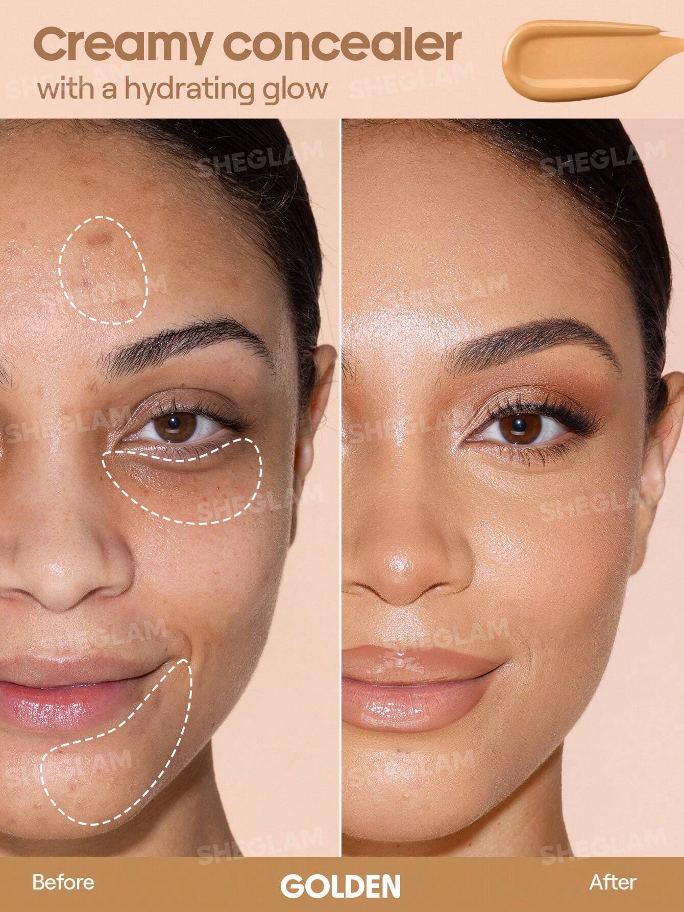 SHEGLAM Like Magic 12Hr Full Coverage Concealer-Golden