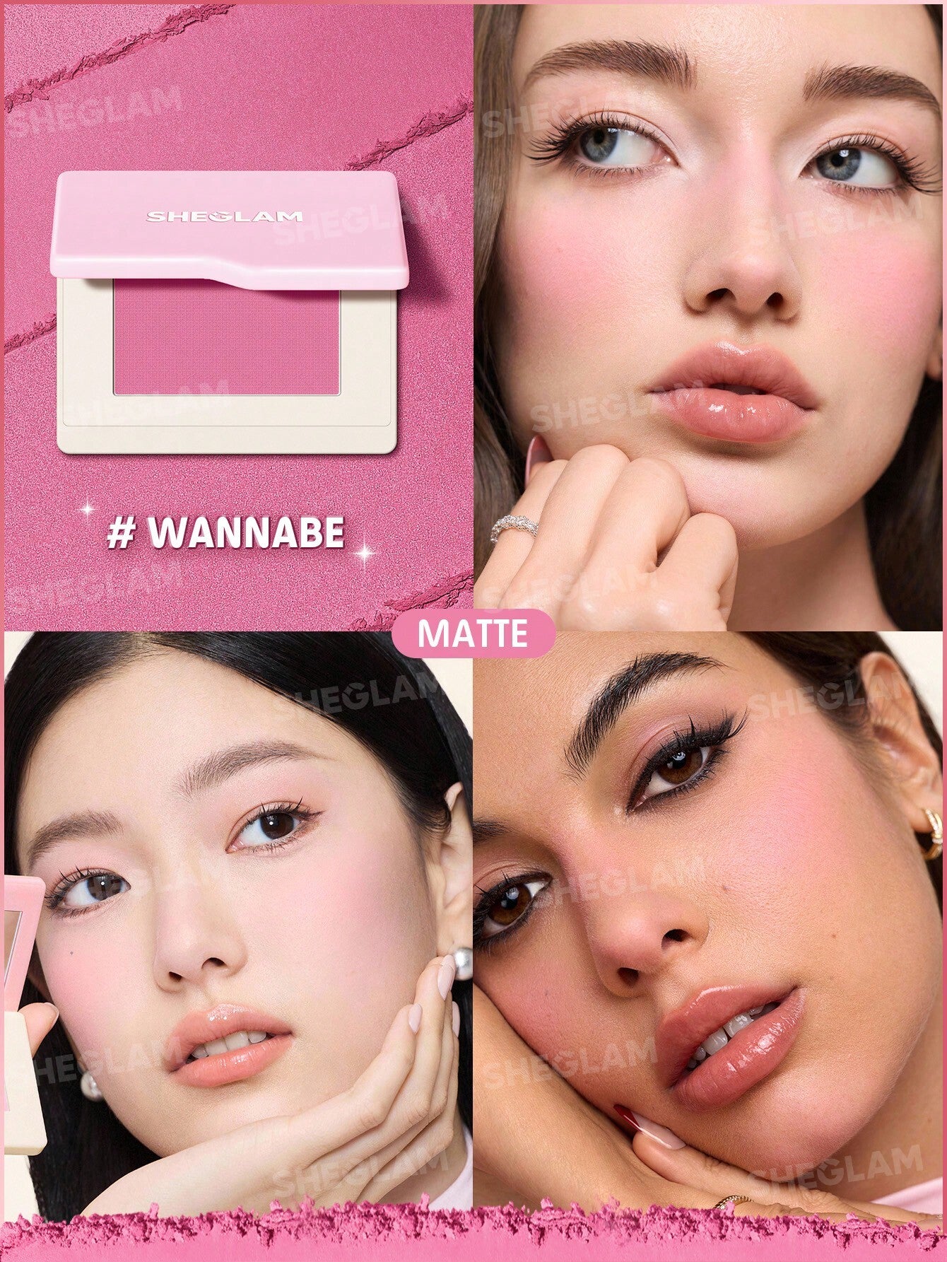 SHEGLAM Dream Touch Blush-Wannabe Powder Blush