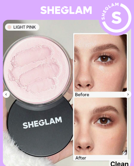 SHEGLAM Baked Glow Setting Powder-Light Pink