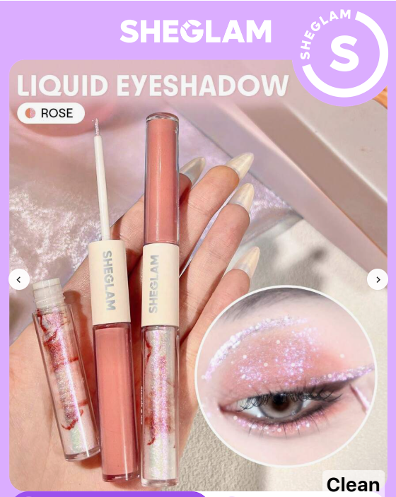 SHEGLAM Silk & Sparkle Double Ended Liquid Eyeshadow-Rose