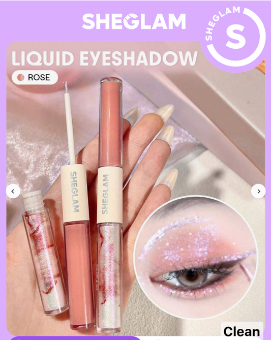 SHEGLAM Silk & Sparkle Double Ended Liquid Eyeshadow-Rose