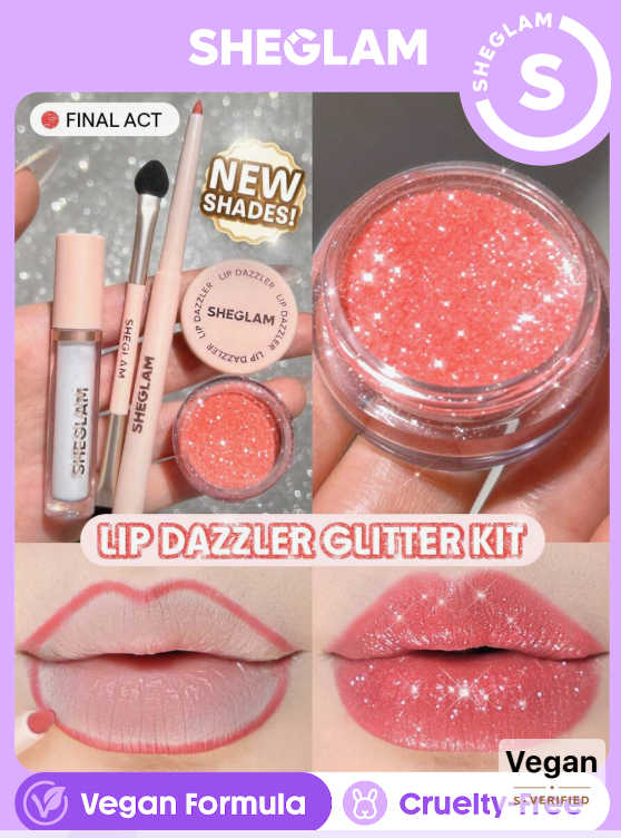 SHEGLAM Lip Dazzler Glitter Kit-Final Act Lip