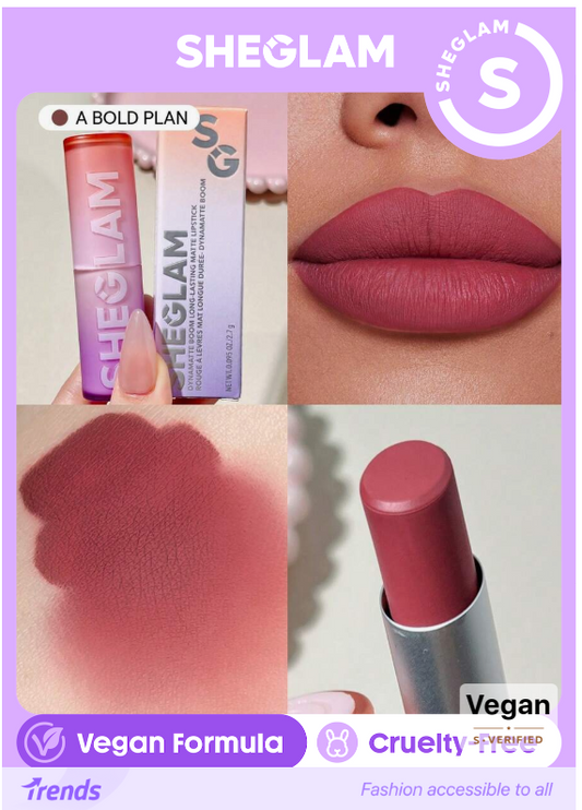 SHEGLAM Dynamatte Boom Long Lasting Matte Lipstick-A Bold Plan