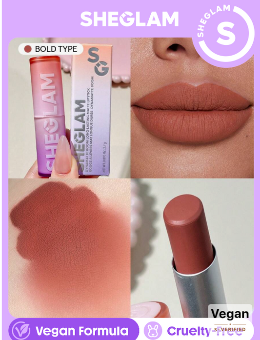 SHEGLAM Dynamatte Boom Long Lasting Matte Lipstick-Bold Type
