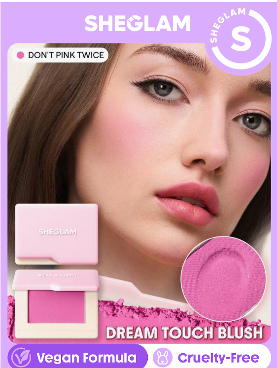 SHEGLAM Dream Touch Blush-Dont Pink Twice Powder Blush
