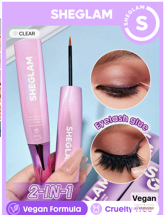 SHEGLAM All Eyes On You Eyelash Glue Liner-Clear-Waterproof