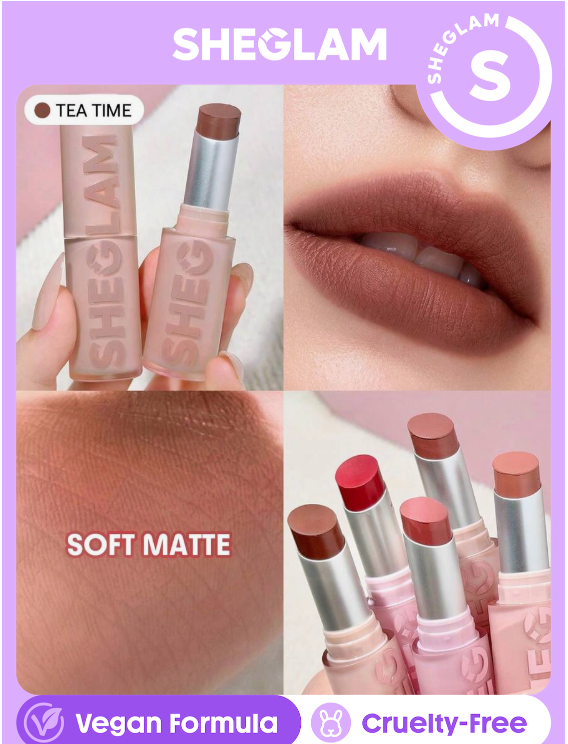SHEGLAM Lip Veil Cushion Lightweight Lipstick-Tea Time