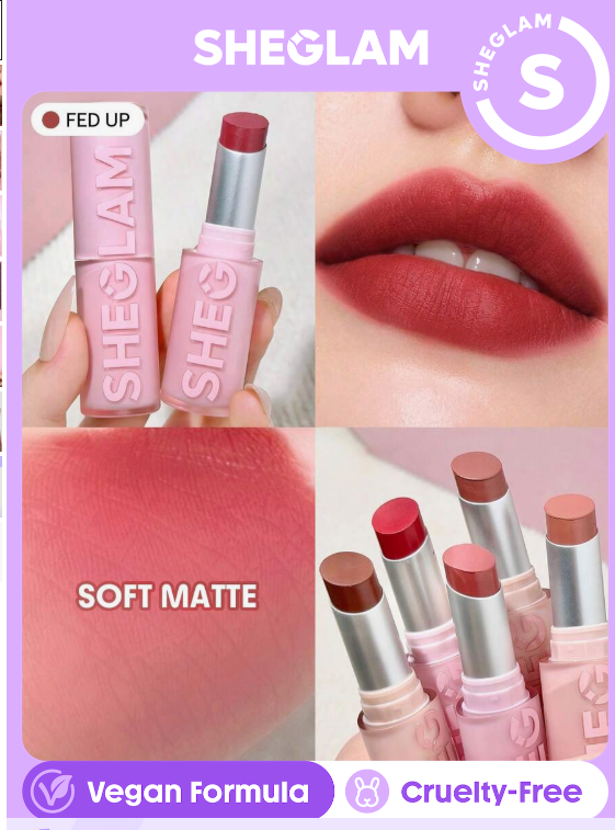 SHEGLAM Lip Veil Cushion Lightweight Lipstick-Fed Up