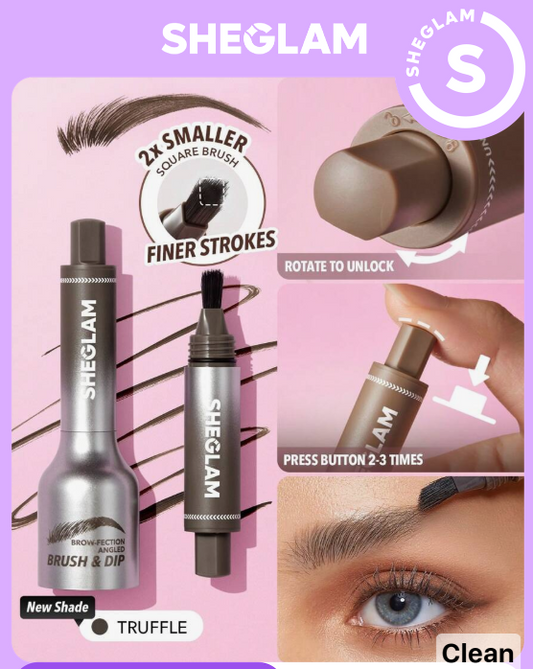 SHEGLAM Brow-Fection Angled Brush & Dip-Truffle