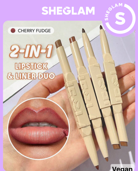 SHEGLAM Glam 101 Lipstick & Liner Duo - Cherry Fudge
