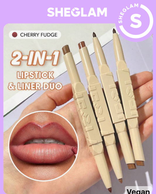 SHEGLAM Glam 101 Lipstick & Liner Duo - Cherry Fudge