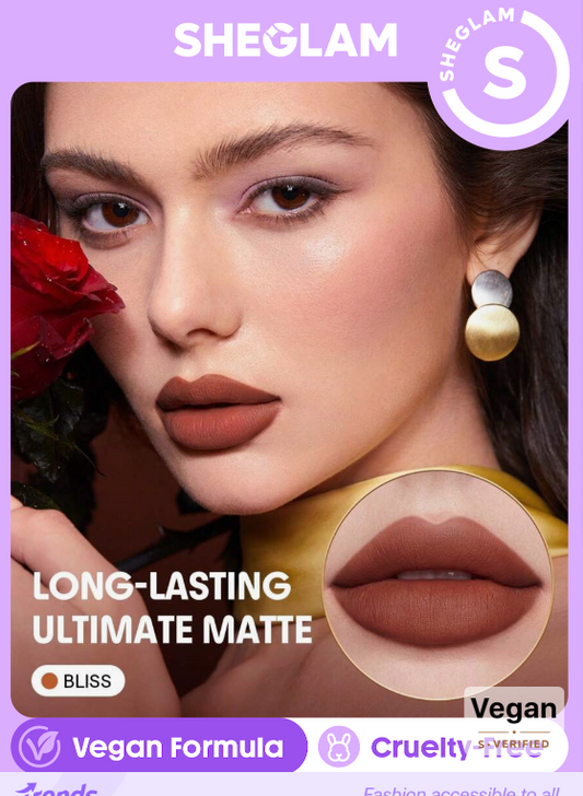 SHEGLAM Dynamatte Boom Long-Lasting Matte Lipstick-Bliss (Ember Rose Ver.)