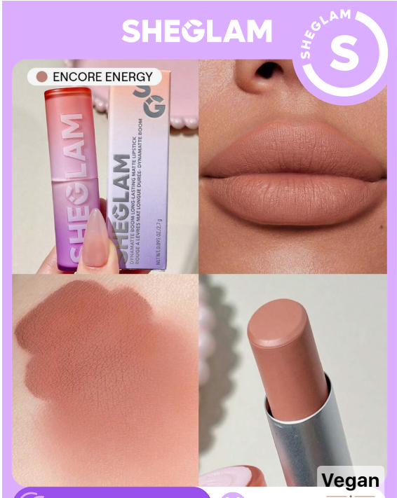 SHEGLAM Dynamatte Boom Long Lasting Matte Lipstick-Encore Energy
