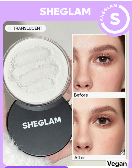 SHEGALM Baked Glow Setting Powder-Translucent