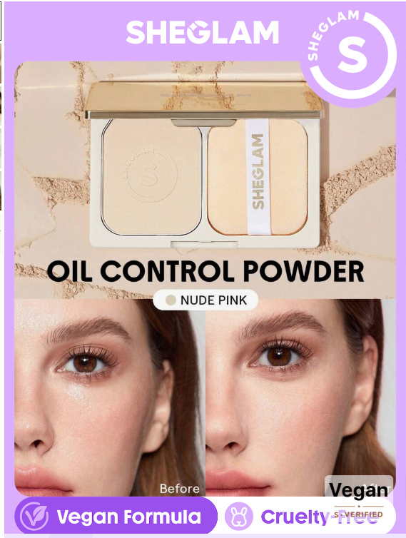 SHEGLAM Velvet Veil Oil Control Powder-Nude Pink