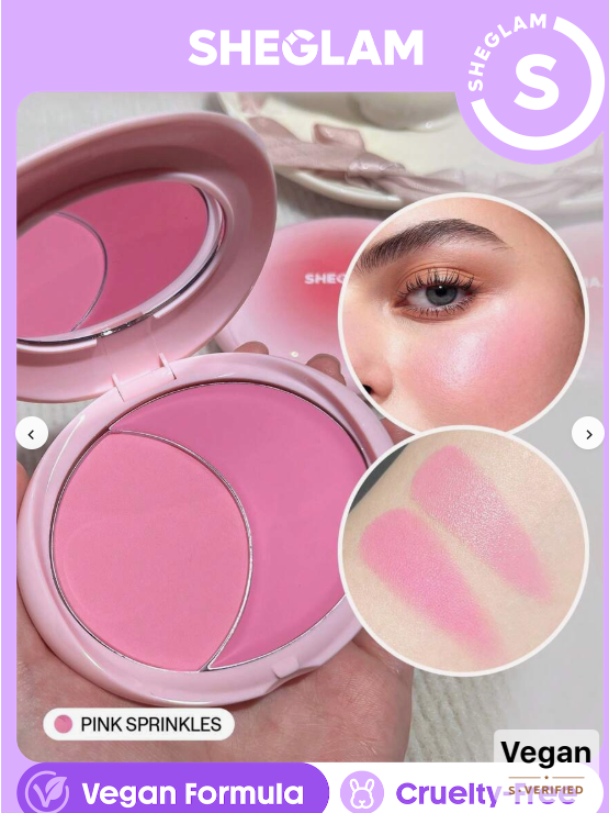 SHEGLAM Cheek 2 Cheek Blush Duo-Pink Sprinkles