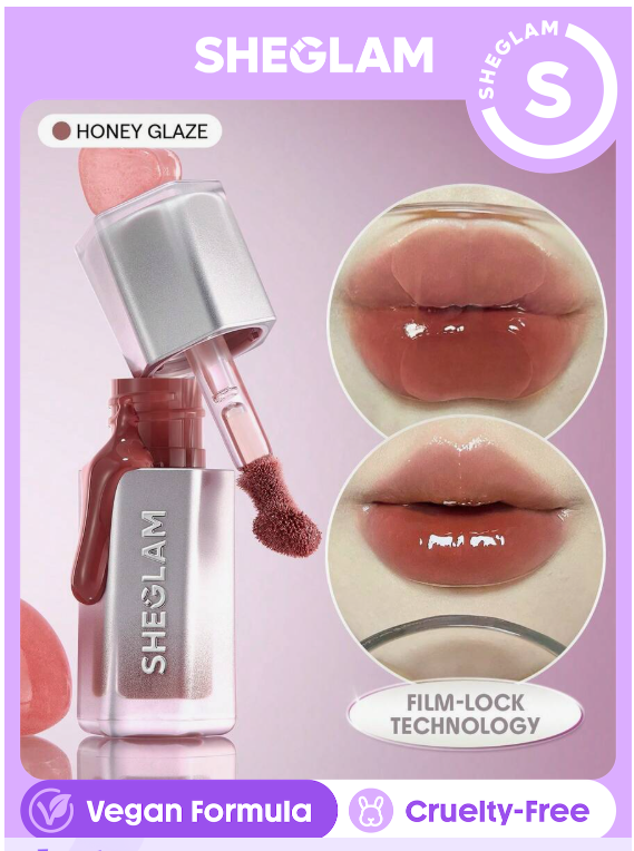 SHEGLAM Glass Lock Air Gloss-Honey Glaze