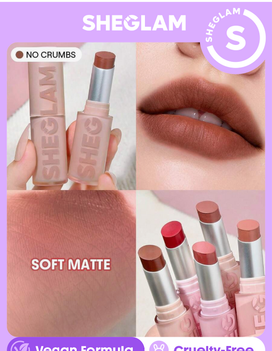 SHEGLAM Lip Veil Cushion Lightweight Lipstick-No Crumbs