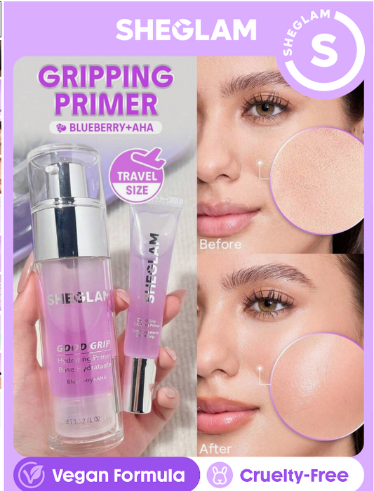 SHEGLAM Good Grip Hydrating Primer-Blueberry + AHA