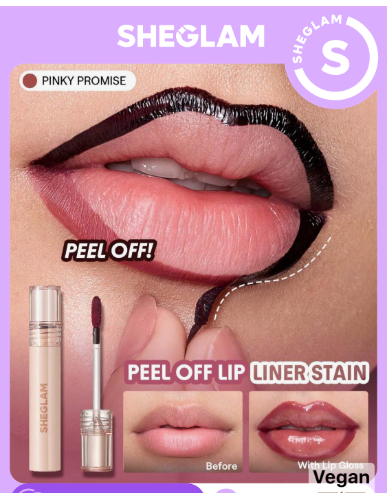 SHEGLAM Fall In Line Peel Off Lip Liner Stain-Pinky Promise