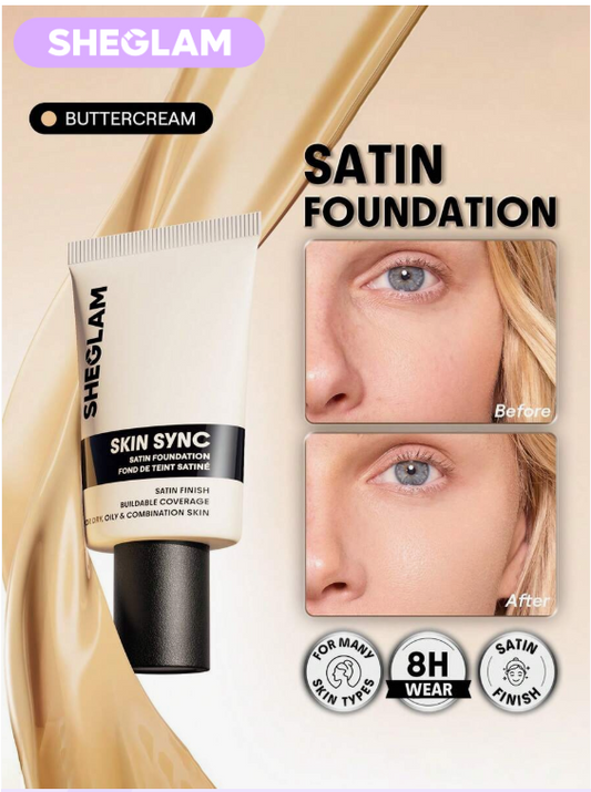 SHEGLAM Skin Sync Satin Foundation-Buttercream