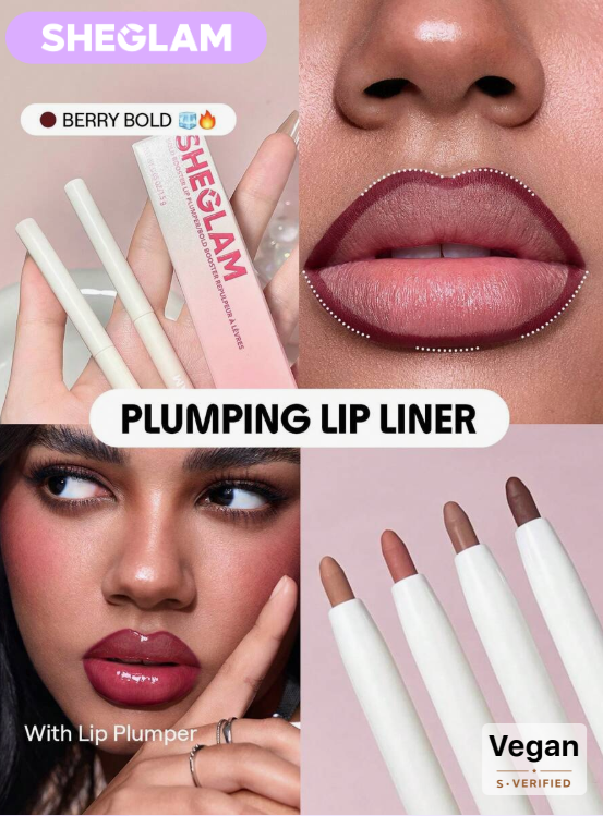 SHEGLAM Bold Booster Plumping Lip Liner-Berry Bold